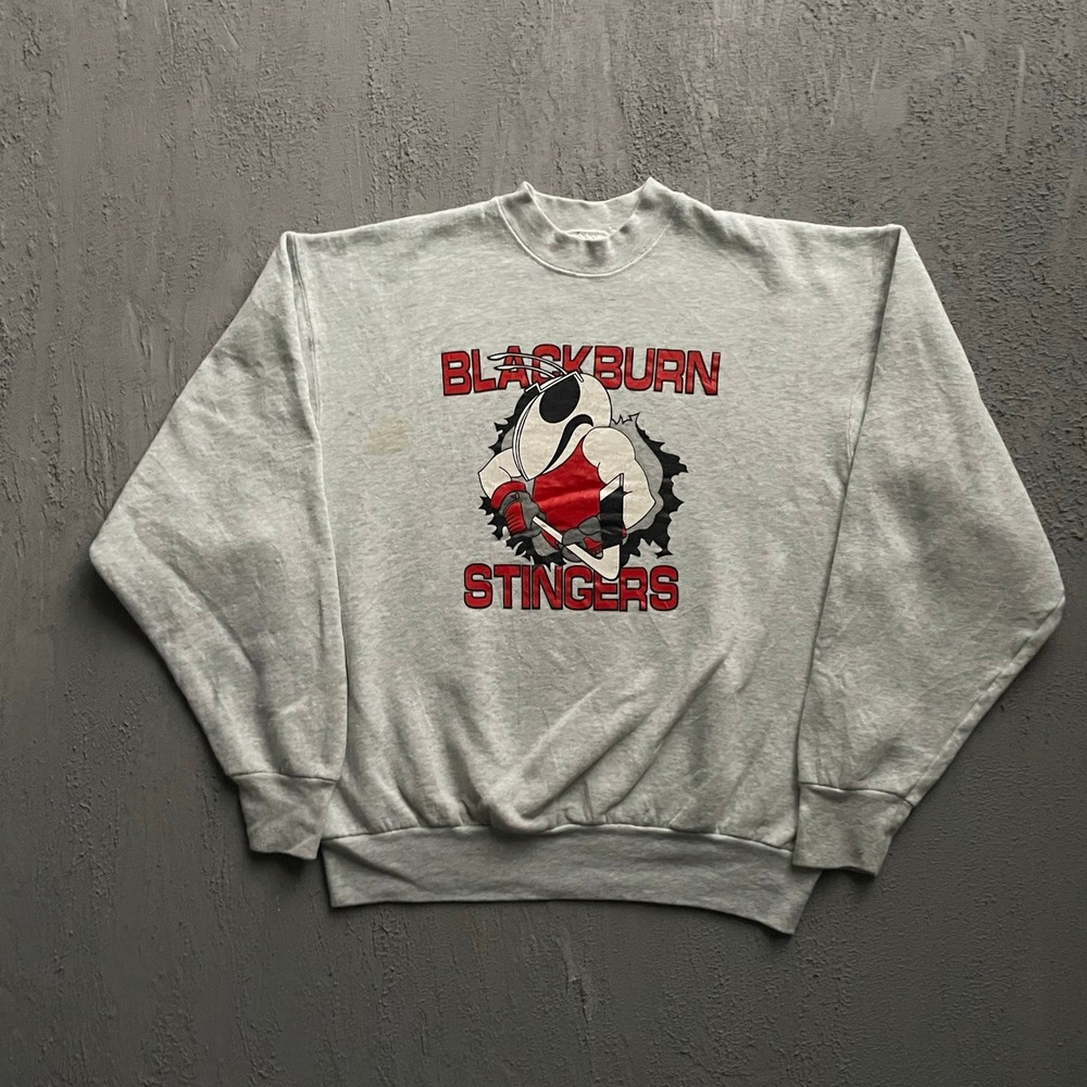 Vintage Blackburn Stingers  Sweatshirt Mens XL Gray 90s